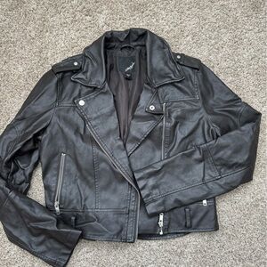 Black leather jacket